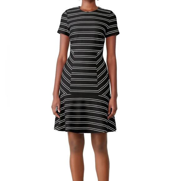Hutch Stripe Eleanor Dress Black White Women’s Sz S - Picture 1 of 6